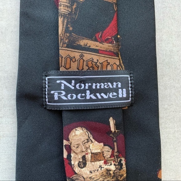 Norman Rockwell Christmas Themed Silk Tie - Picture 2 of 5